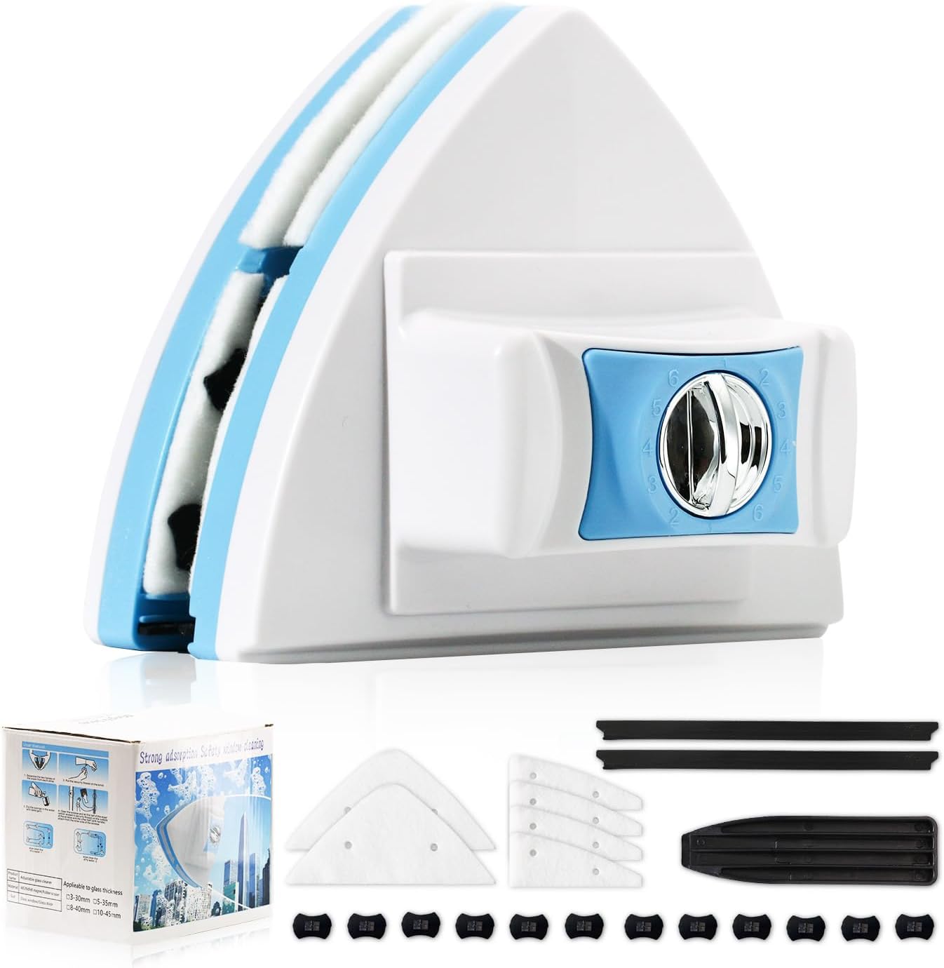 Double-Sided Magnetic Window Cleaner - Adjustable Magnetic Equipment Cleaning Brush Tool