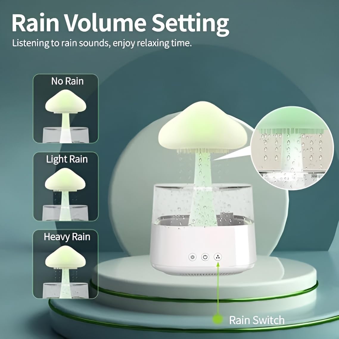 Rain Cloud Diffuser - Night Light Aromatherapy Humidifier