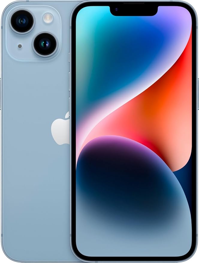 iPhone 14, 128GB, Blue - Unlocked (Renewed)