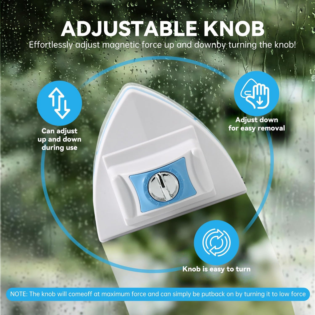 Double-Sided Magnetic Window Cleaner - Adjustable Magnetic Equipment Cleaning Brush Tool