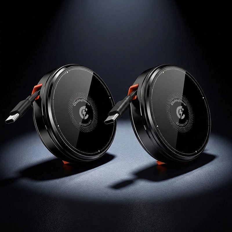 ChubbyCharge Compact - Retractable 3-in-1 Magnetic Charger & Hidden Stand