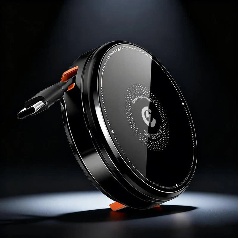 ChubbyCharge Compact - Retractable 3-in-1 Magnetic Charger & Hidden Stand