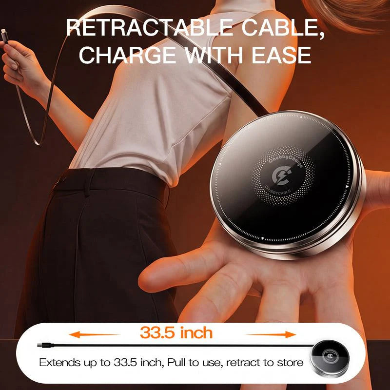 ChubbyCharge Compact - Retractable 3-in-1 Magnetic Charger & Hidden Stand