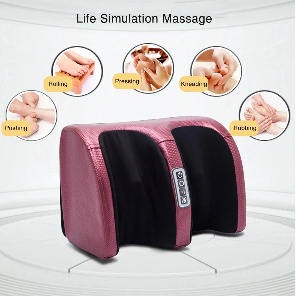 Electric Foot Massager Shiatsu Kneading Deep Tissue Relax Heated Roller