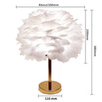 Modern Feather Table Lamp Bedroom Table Lamp