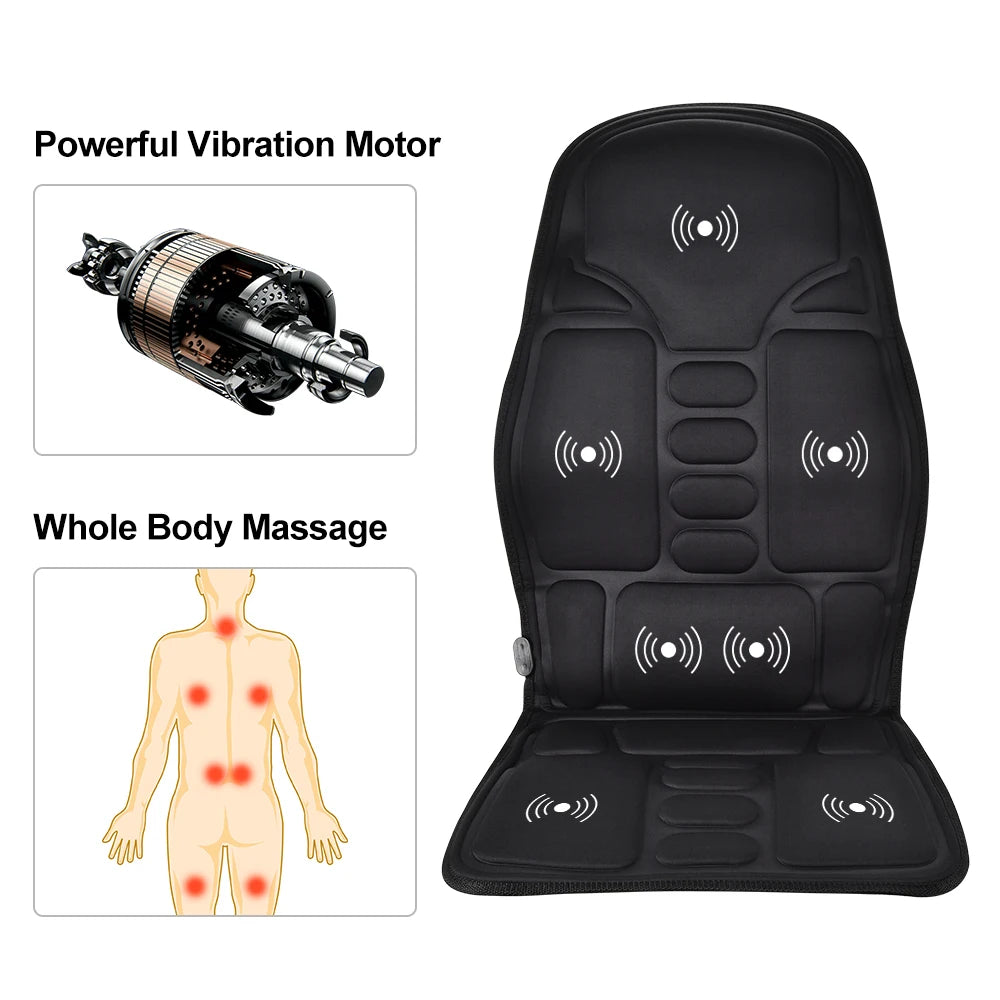 Massager Chair Pad Electric Heating Vibrating Cervical