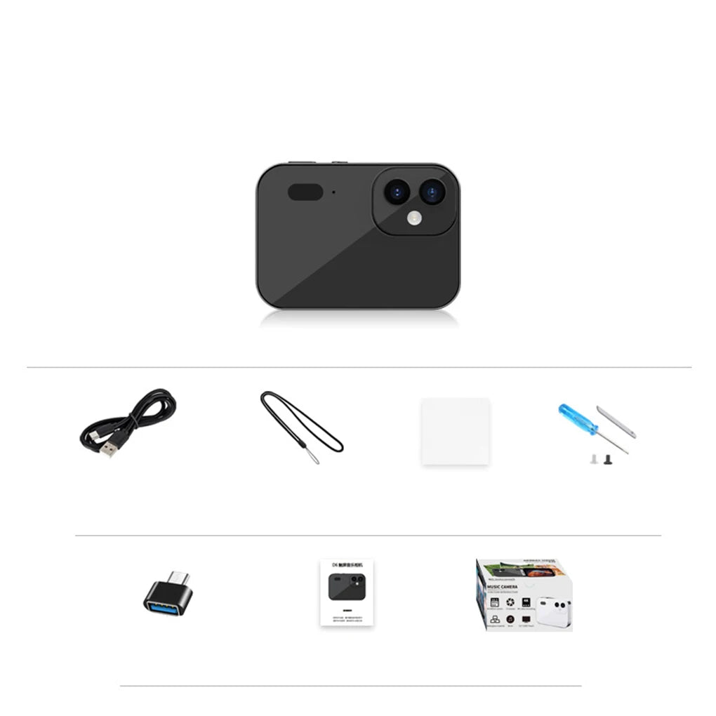 4K CCD Mini Digital Camera 64MP Touch Screen