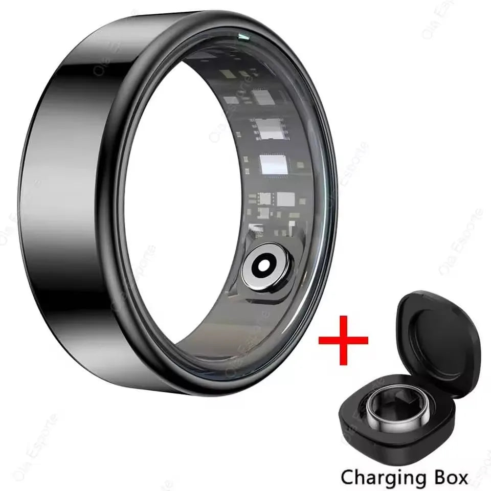 R09 Smart Ring Men Women with Charging Case
