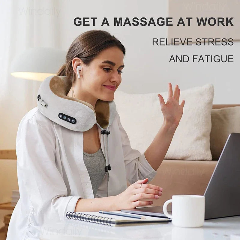 Electric Neck Massager With Heat Vibration