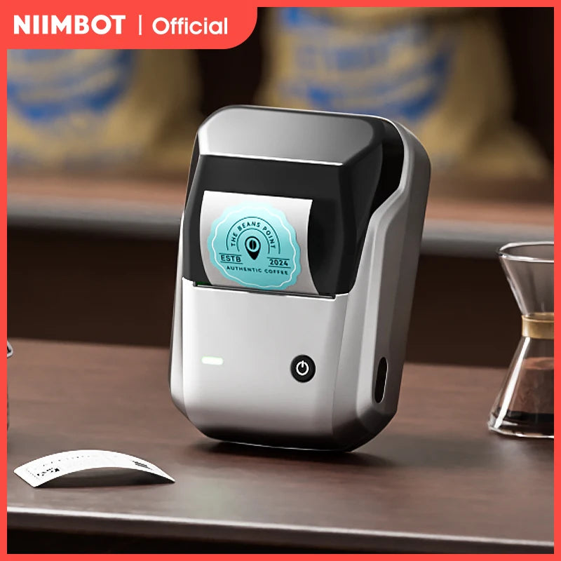 NIIMBOT B1 Portable Thermal Printer With Tapes 2 Inch Adhesive Label