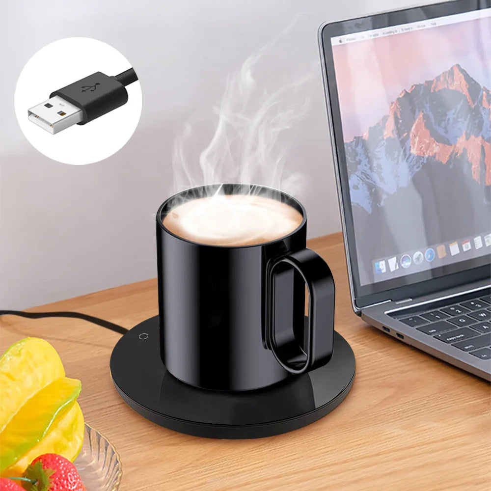USB Mug Warmer with Temperature Control for Drinks