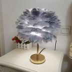 Modern Feather Table Lamp Bedroom Table Lamp