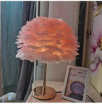 Modern Feather Table Lamp Bedroom Table Lamp