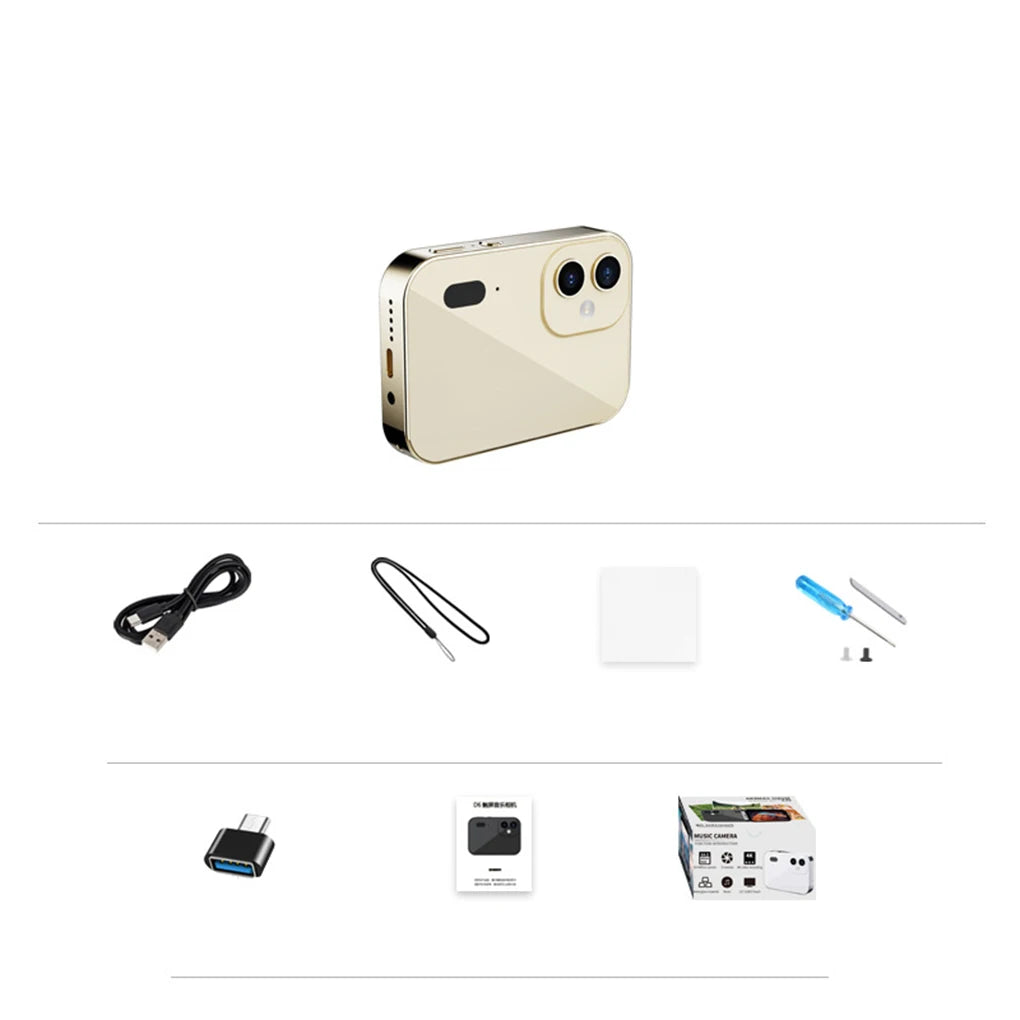 4K CCD Mini Digital Camera 64MP Touch Screen