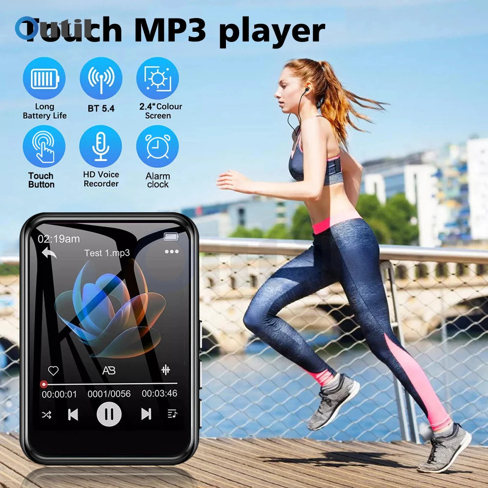 Bluetooth 5.4 Touch Screen MP3 Player