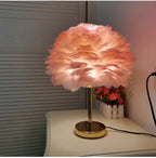 Modern Feather Table Lamp Bedroom Table Lamp