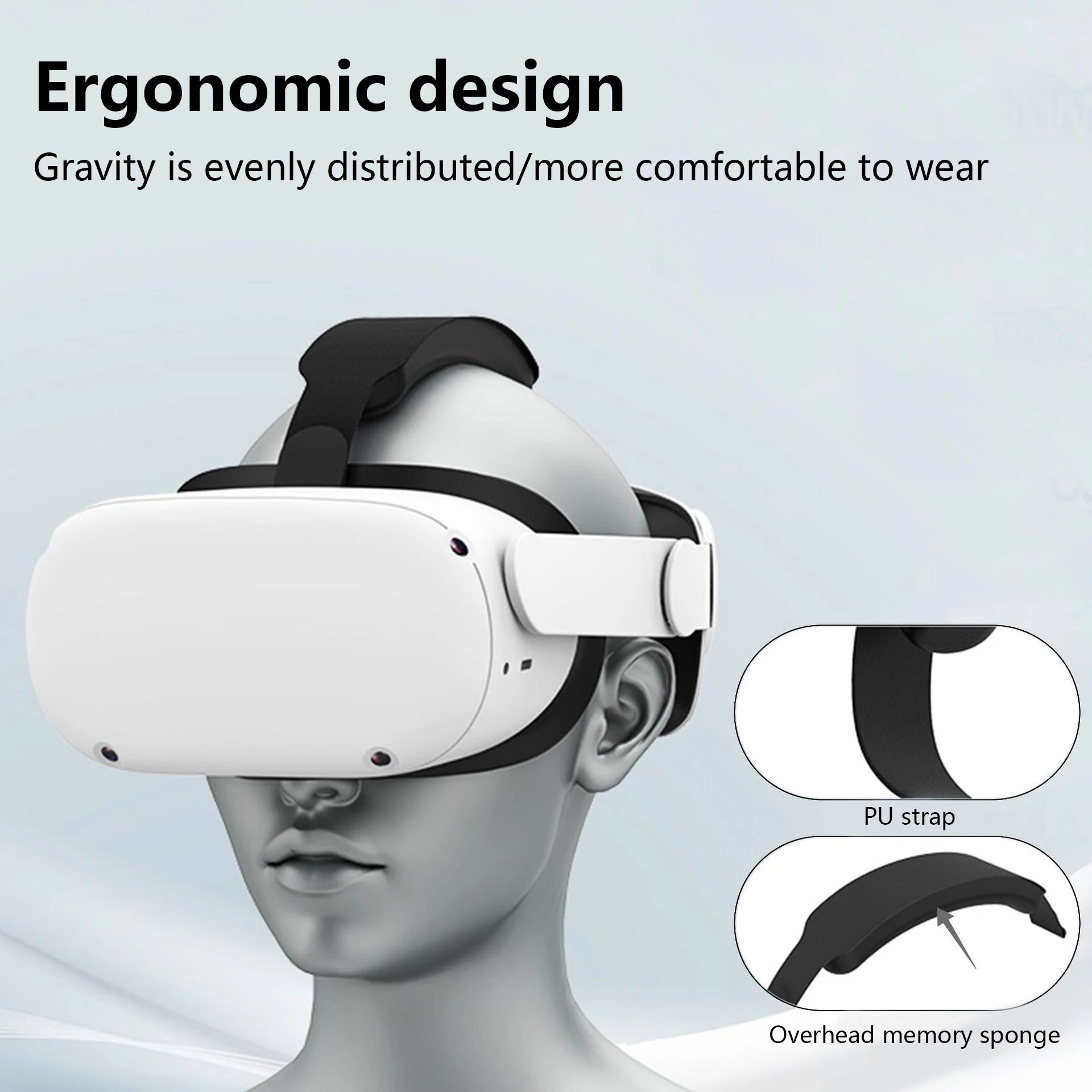 Meta Quest 2/Oculus Quest 2 Elite Strap Adjustable Head Strap