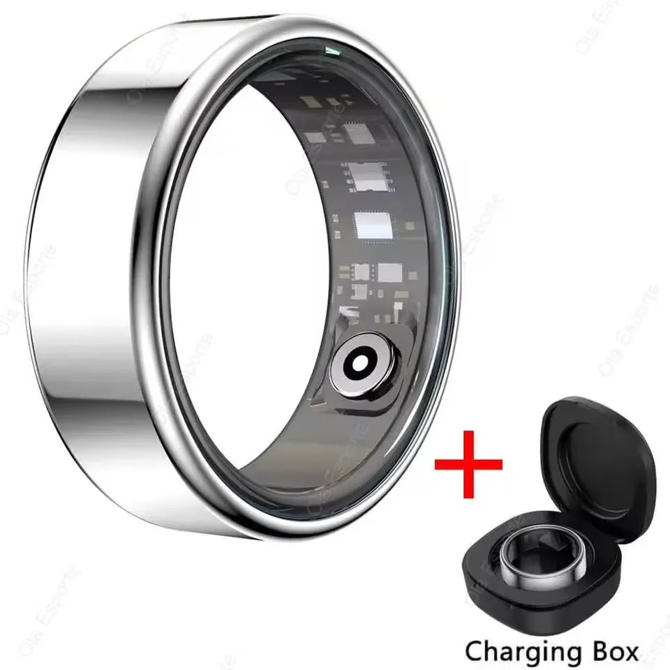 R09 Smart Ring Men Women with Charging Case