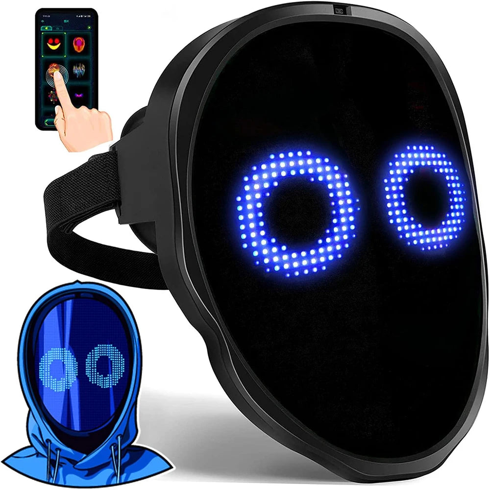 Led Mask with Bluetooth App Control Programmable Face Transforming