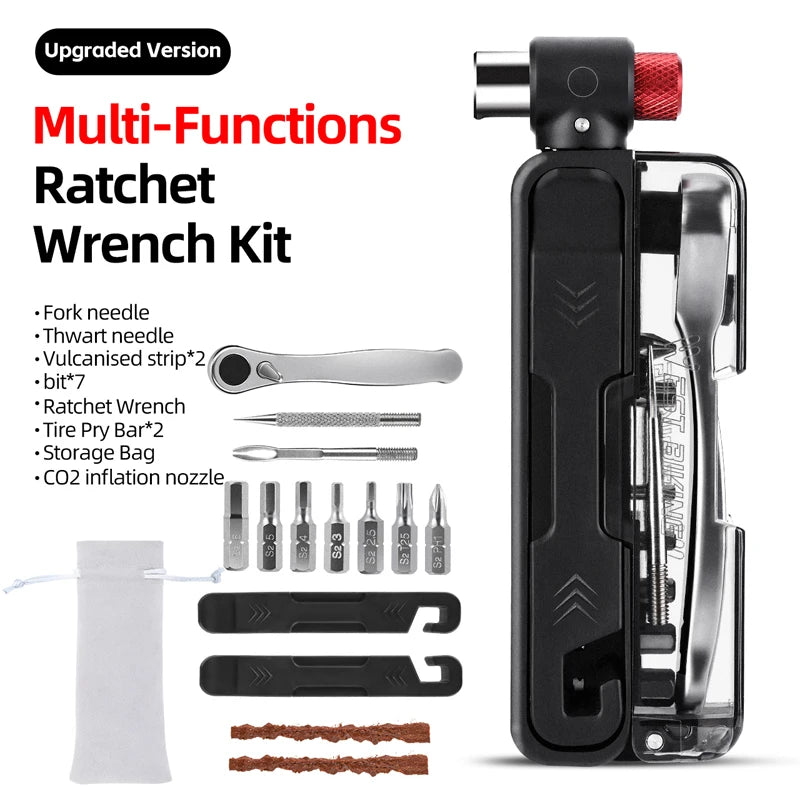 West Biking Bicycle Ratchet Wrench Set Multifunction Bike