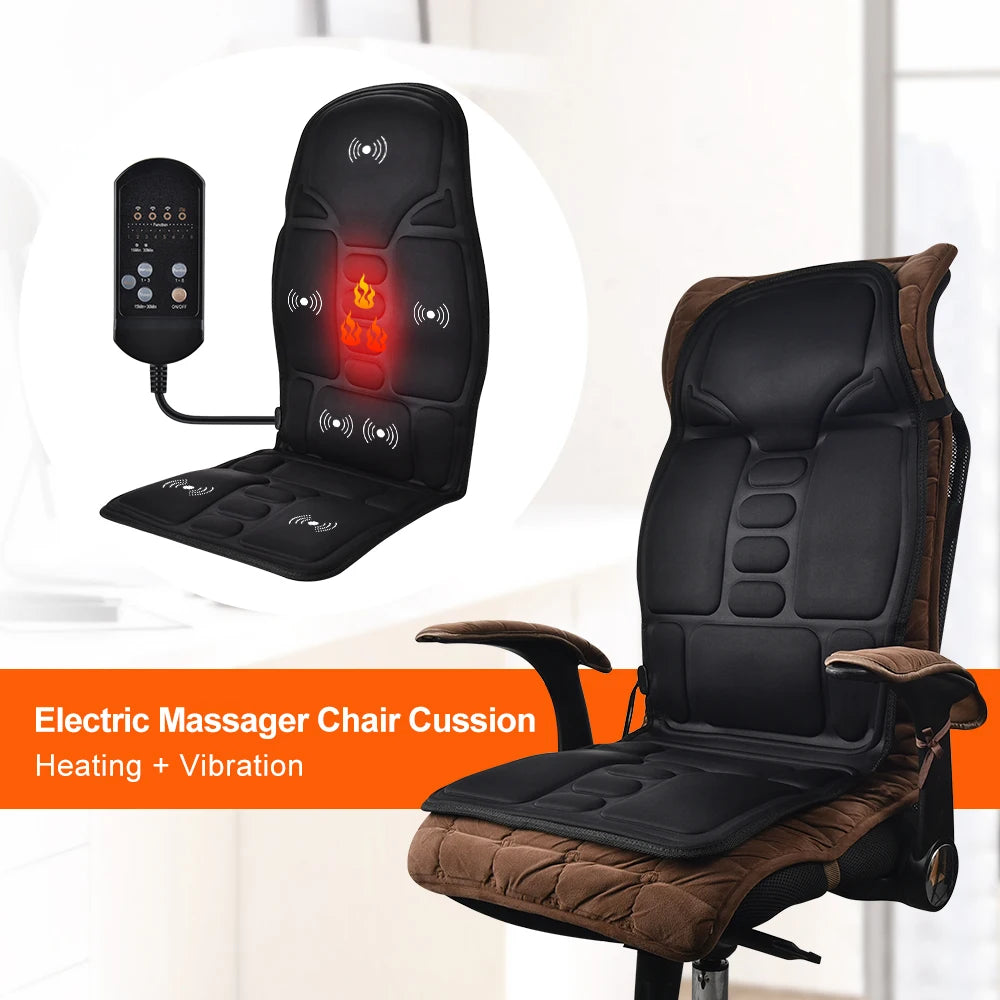 Massager Chair Pad Electric Heating Vibrating Cervical
