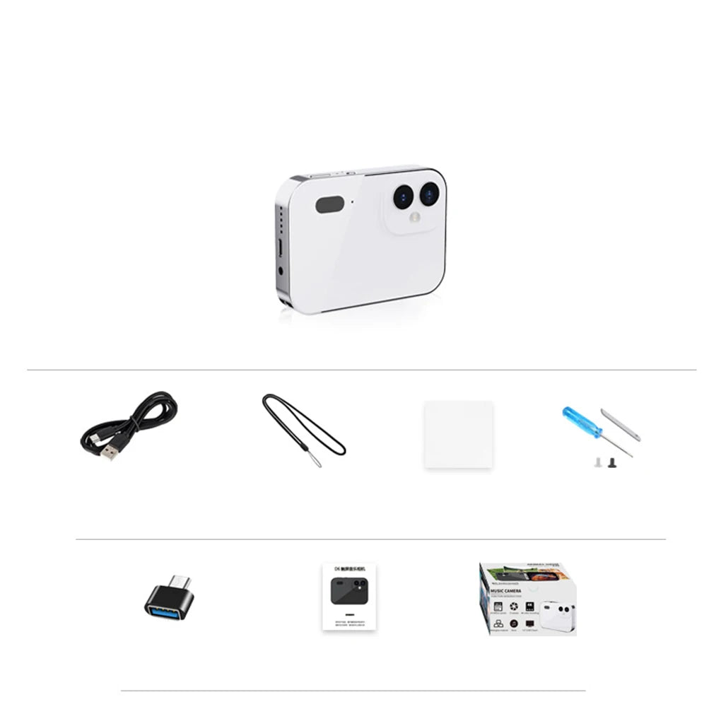 4K CCD Mini Digital Camera 64MP Touch Screen