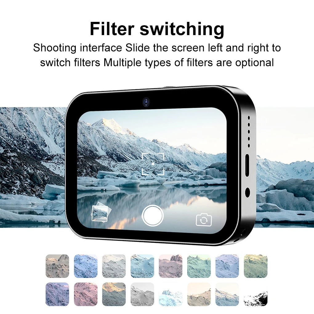 4K CCD Mini Digital Camera 64MP Touch Screen
