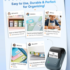 NIIMBOT B1 Portable Thermal Printer With Tapes 2 Inch Adhesive Label