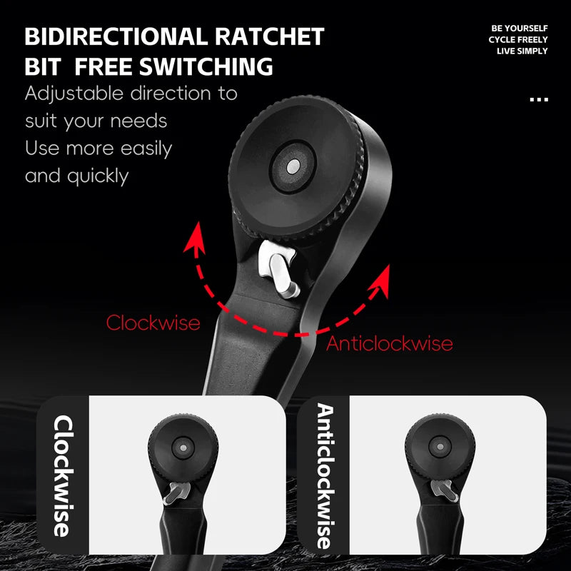 West Biking Bicycle Ratchet Wrench Set Multifunction Bike