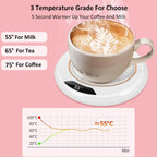 Thermostatic Heating Coaster USB 3-speed Adjustable Heat
