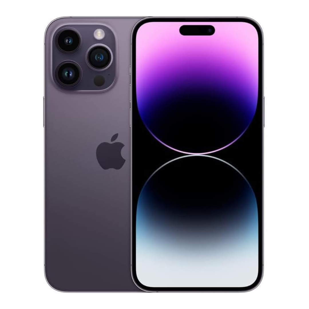 Apple iPhone 14 Pro Max, 128GB, Deep Purple - Unlocked (Renewed)