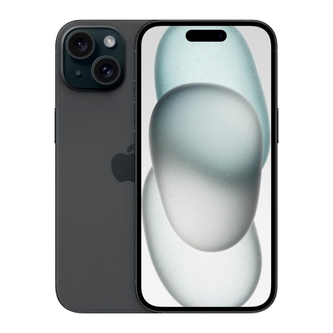 Apple iPhone 15, 128GB, Black - Unlocked (Renewed)