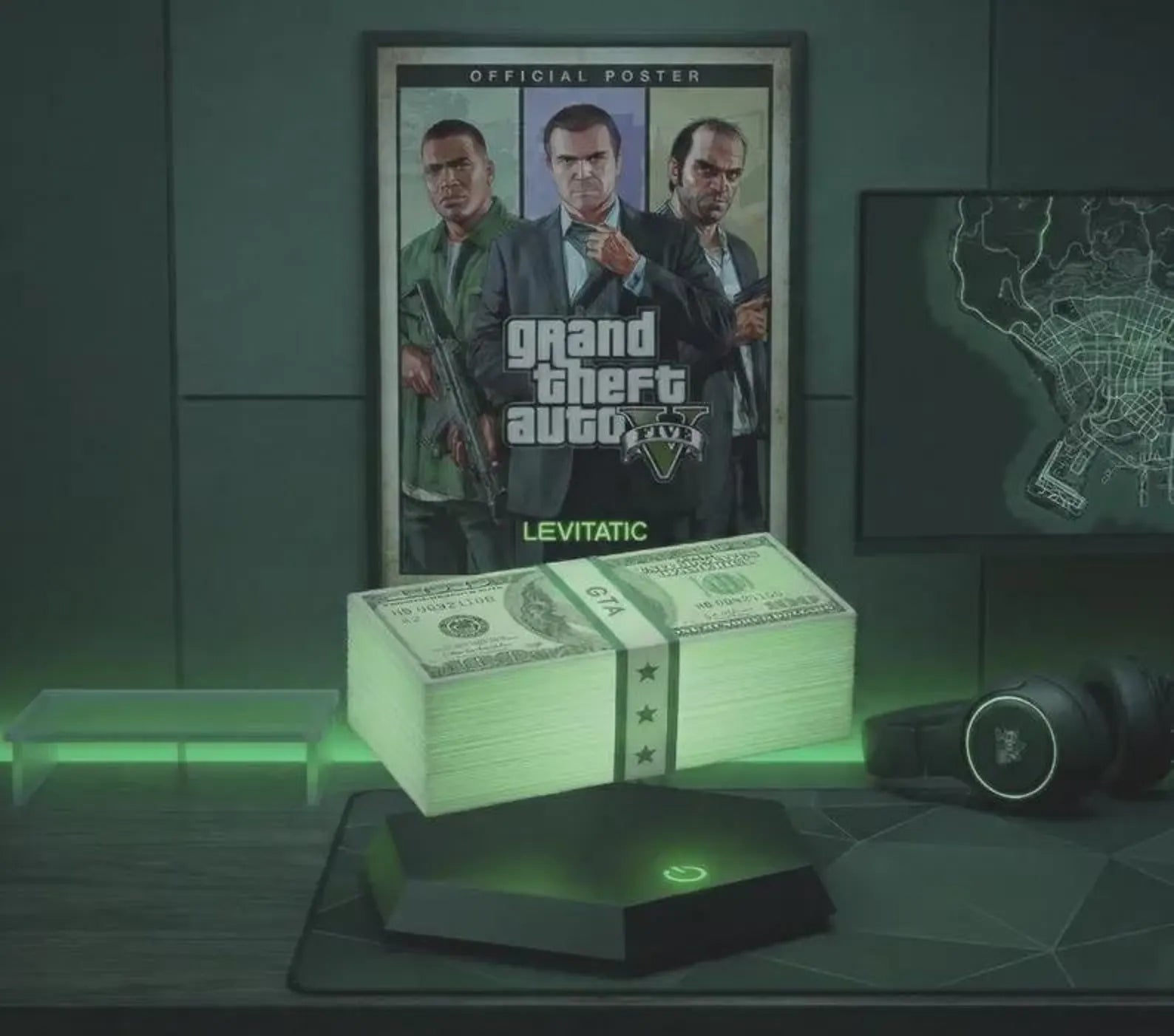 GTA Inspired Floating Money Lamp